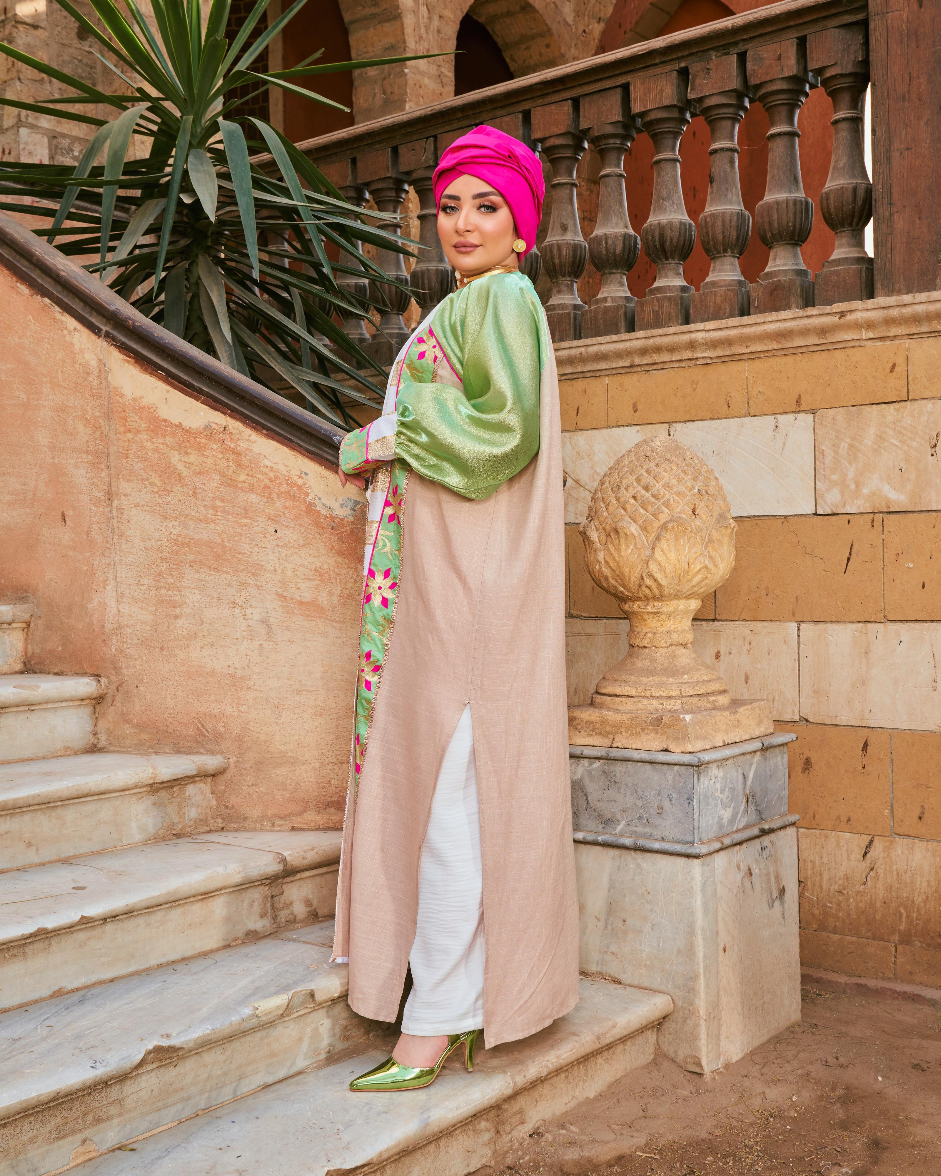 Lime Silk Kaftan