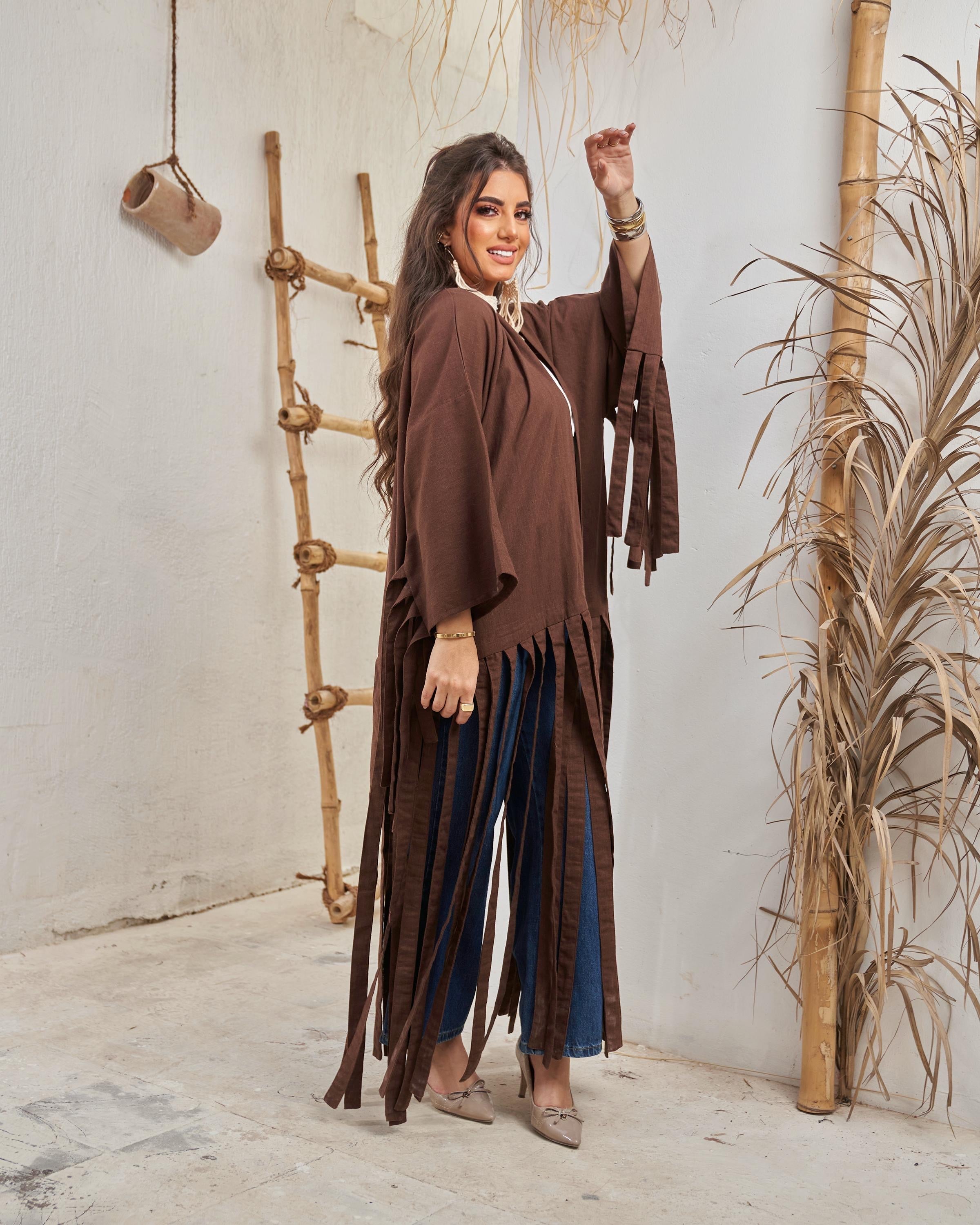 Brown Fluffy Cardigan