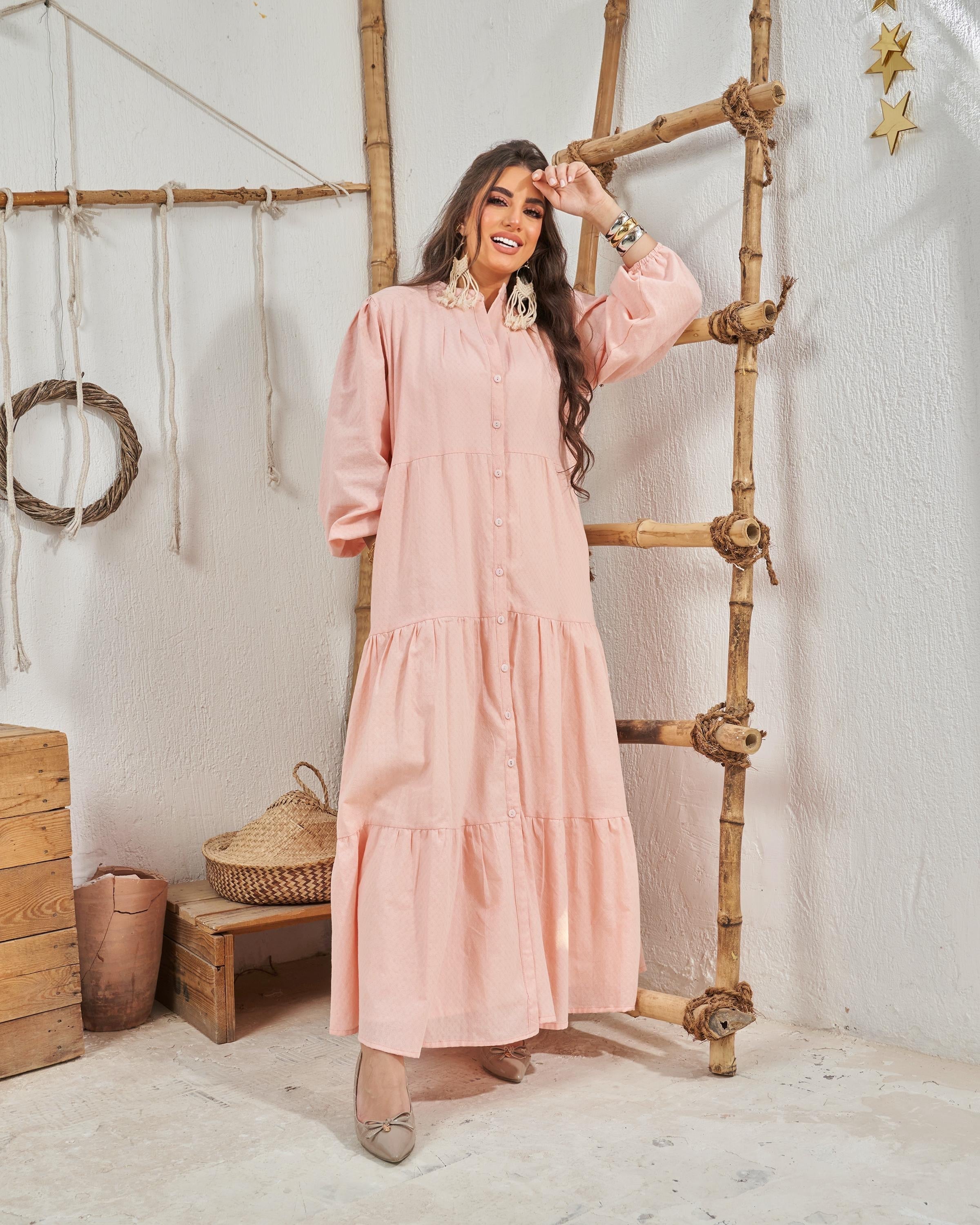 Rose Powder Basic Dress
