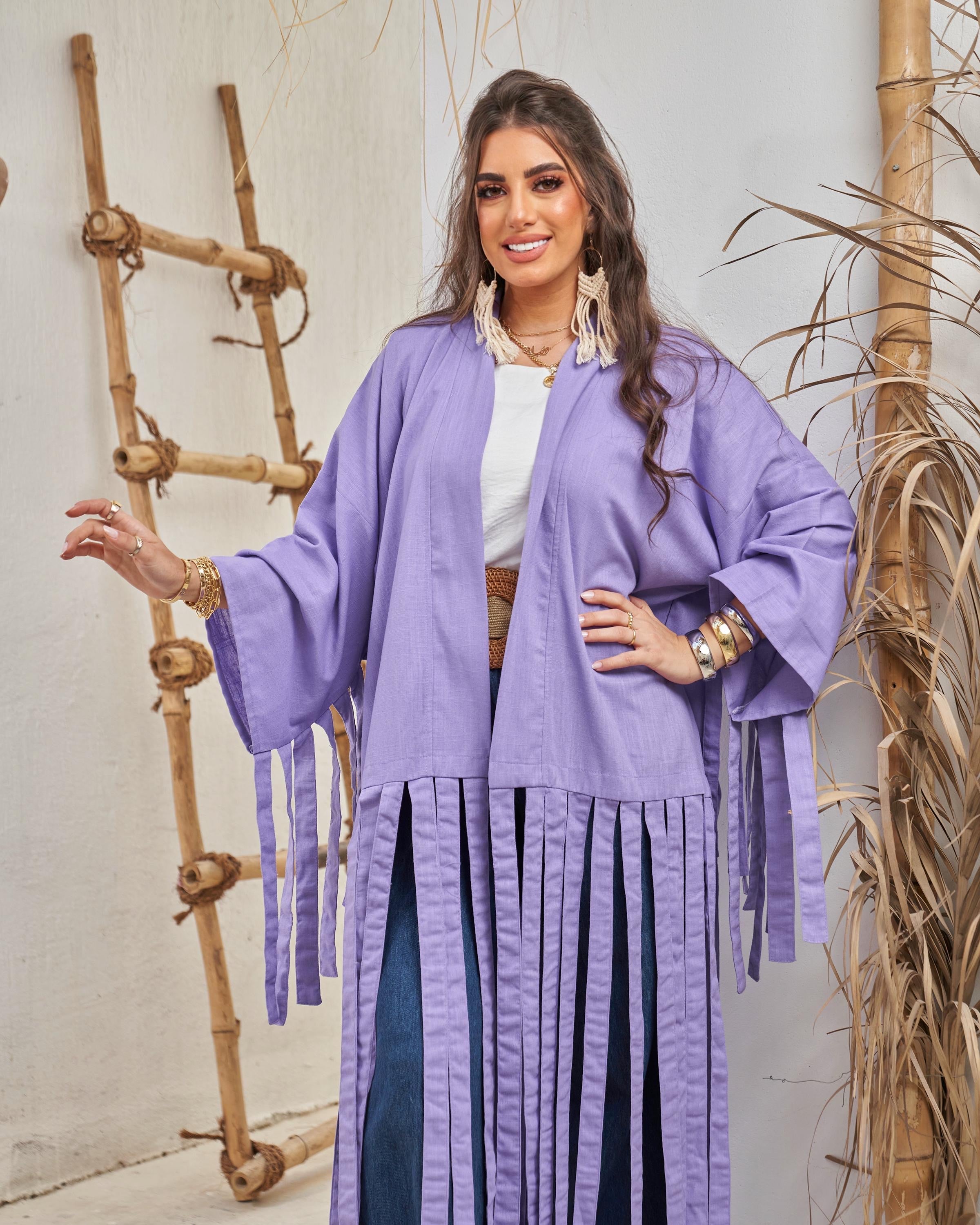 Light Purple Fluffy Cardigan
