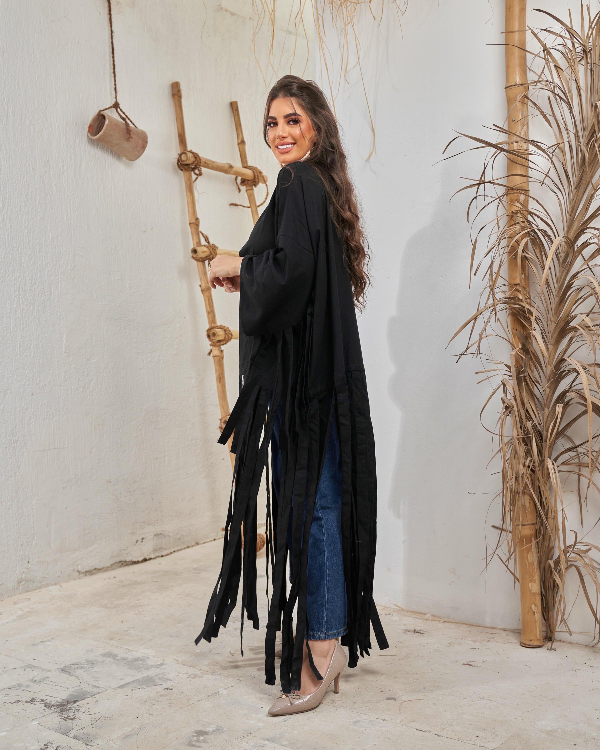 Black Fluffy Cardigan