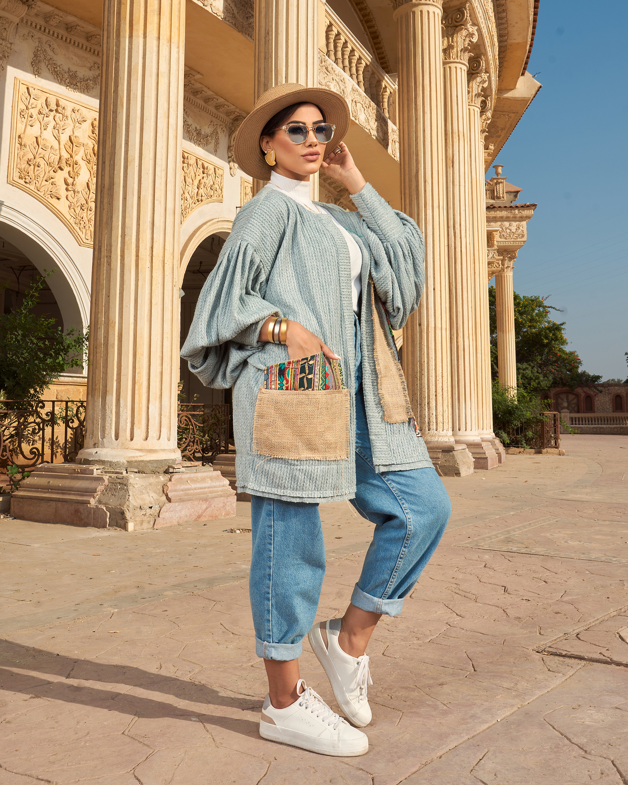 Indian patches cardigan