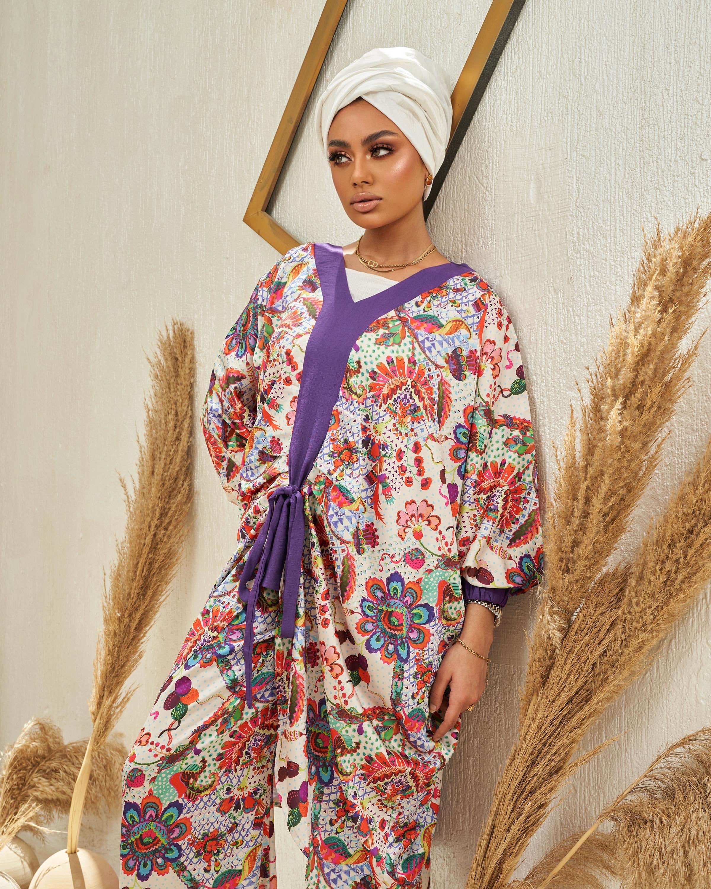 Violet Floral Suit
