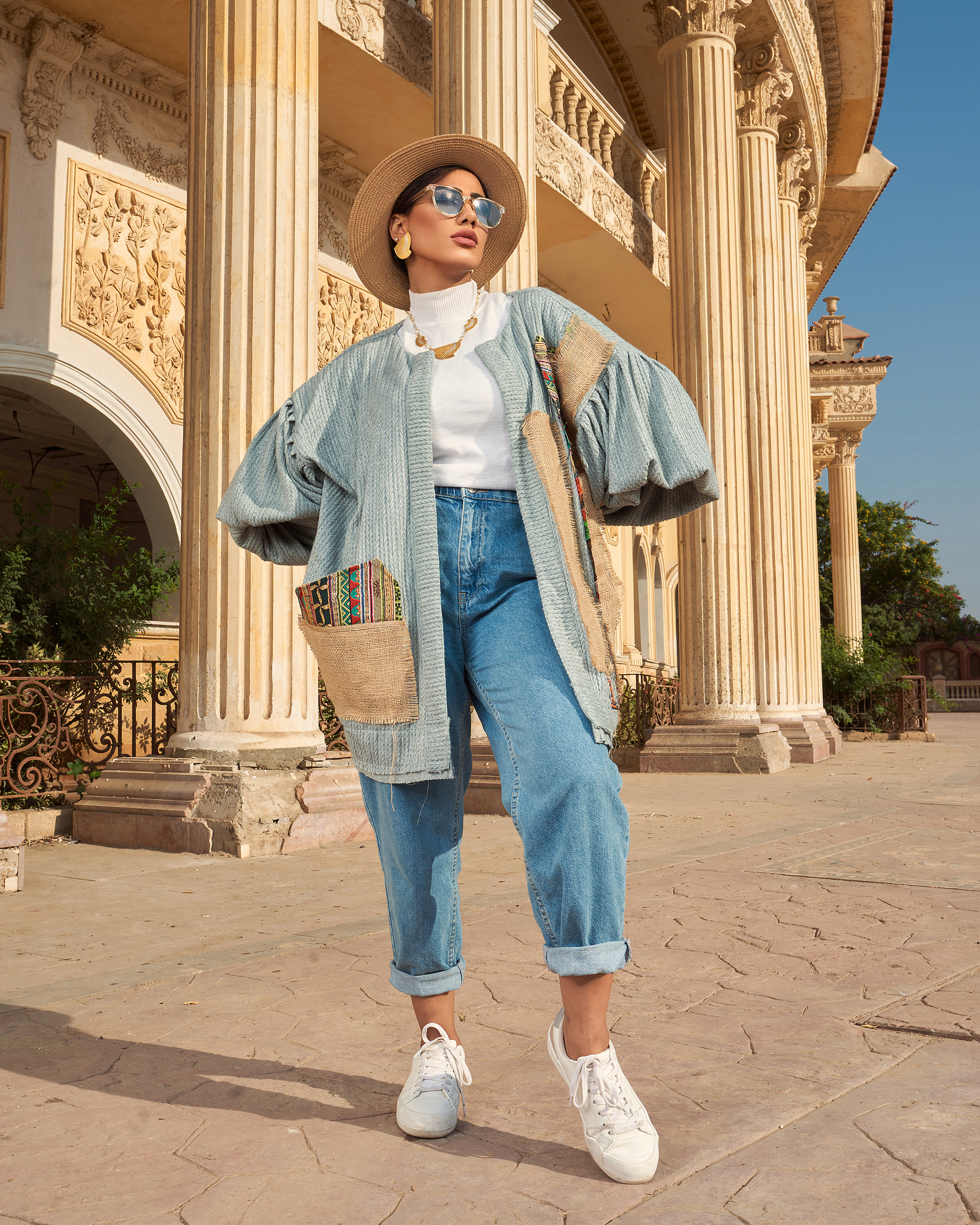 Indian patches cardigan