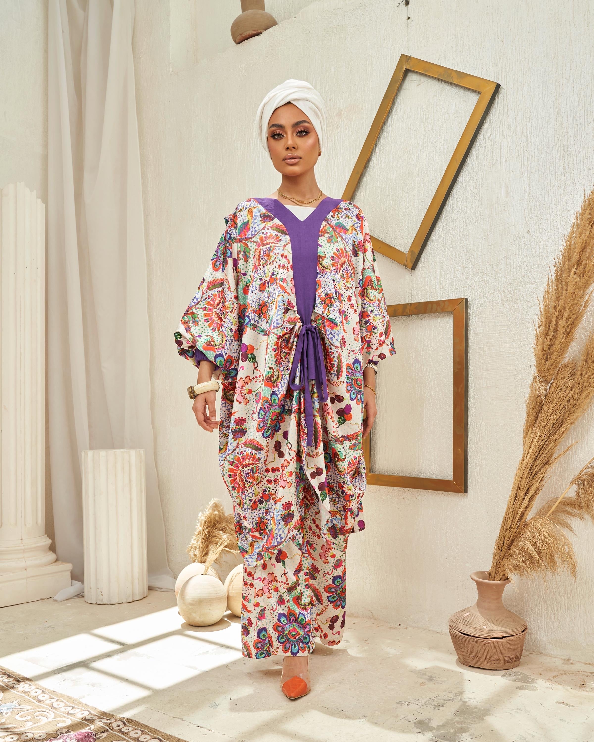 Violet Floral Suit