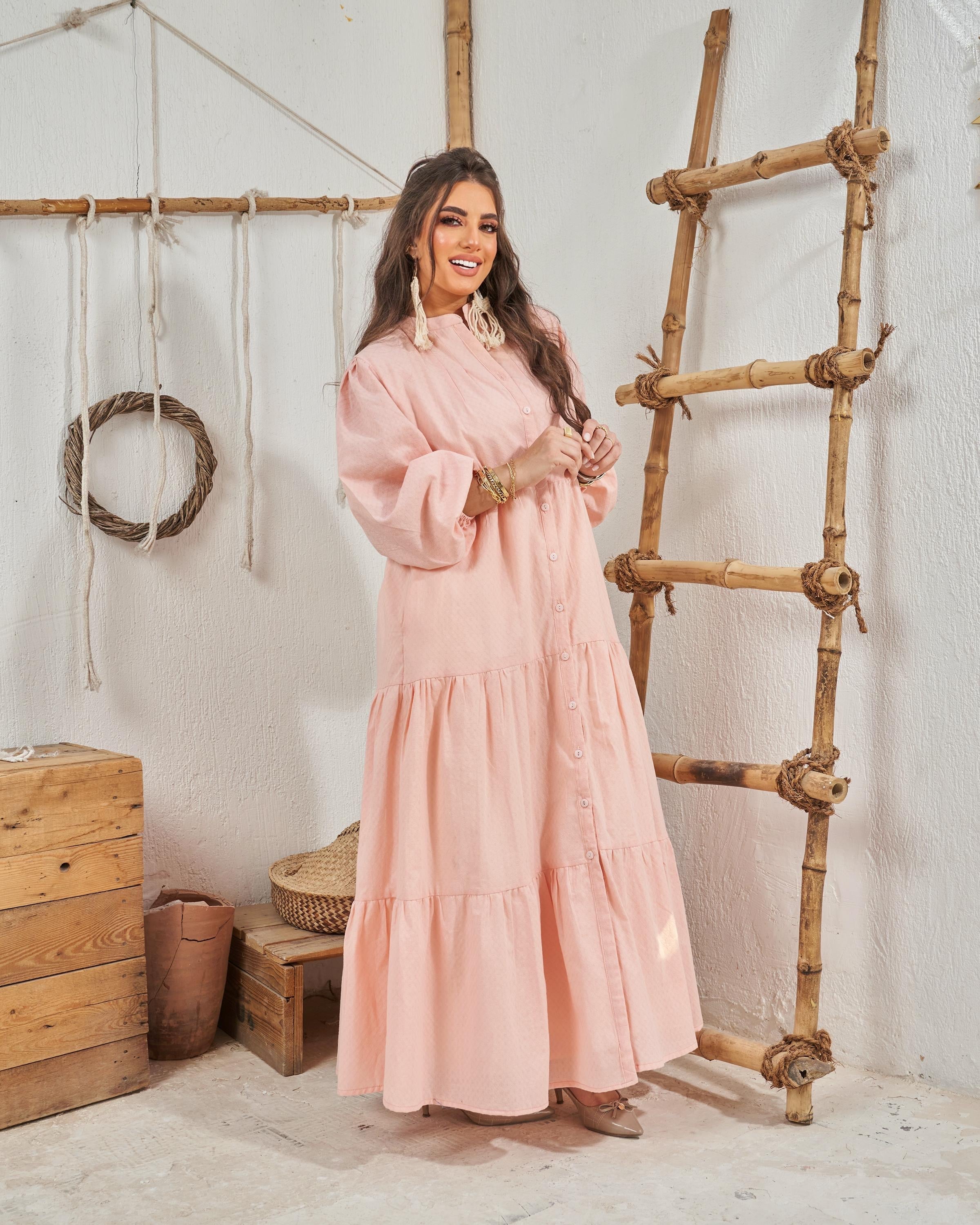 Rose Powder Basic Dress